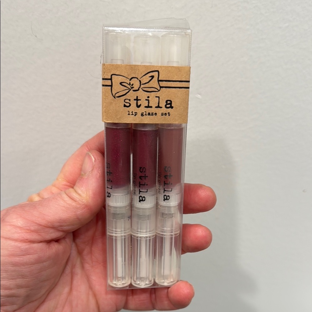 Stila NIB Lip Glaze Lip Gloss Set of 3